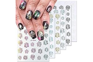 Colorful New Year Nail Charms: Captivating Pyrotechnic Patterns for Alluring Manicures
