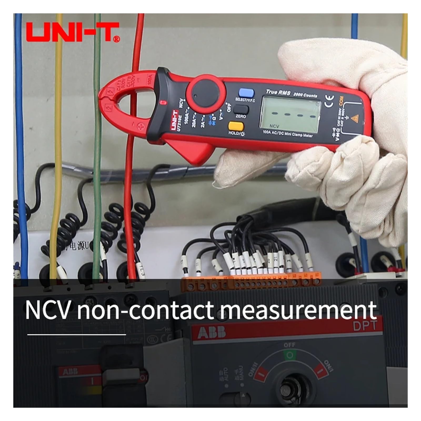 UT210 Series Clamp Meter Digital Multimeter DC/AC Current True RMS Pliers Ammeter High Precision Ohm Voltage Tester(UT210A AC 200A)