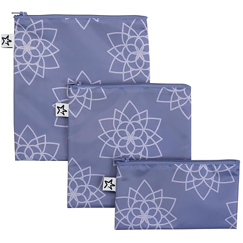 Miniatura 9 de Tiny Twinkle Paquete de 5 bolsas reutilizables para aperitivos, lavables a máquina, PFAS, PVC, BPA, sin ftalatos, reutilizables, seguras para