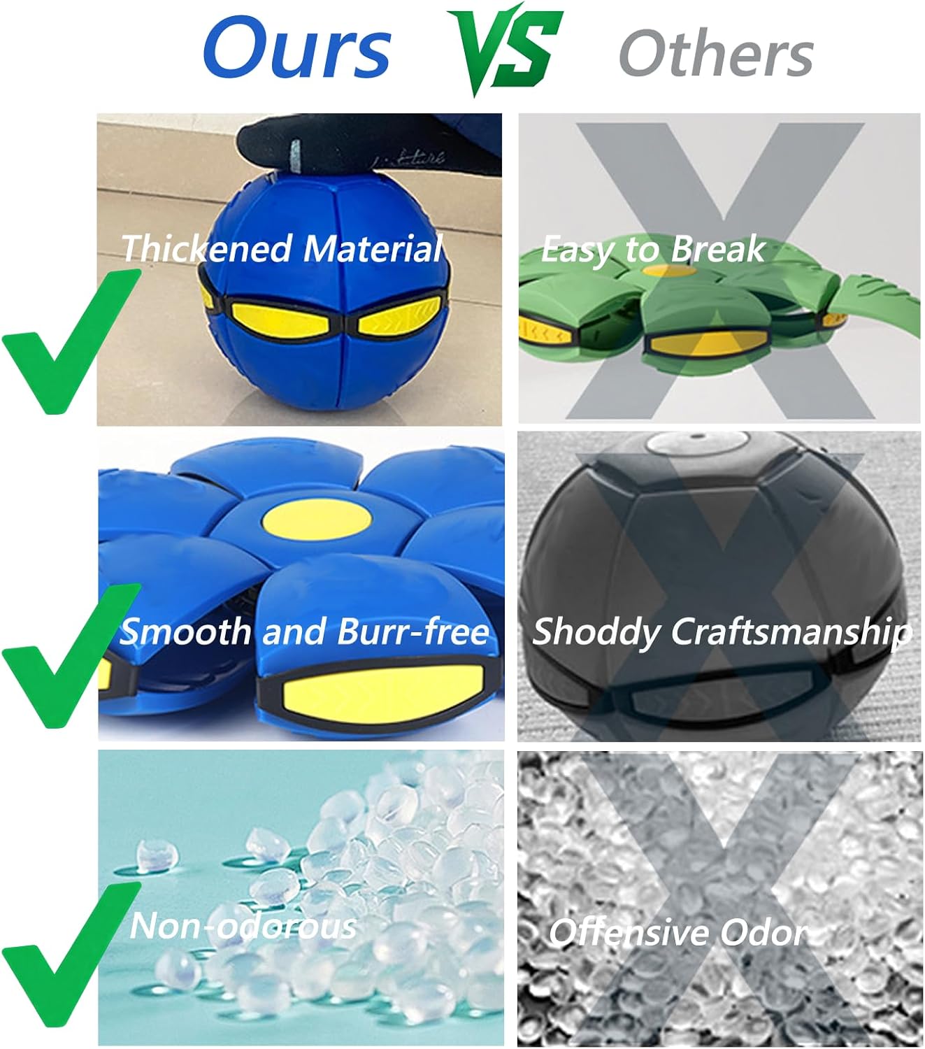 Magic Bouncy Ball Bouncing Ball Magic UFO Flying Disc Deformation Meta Ball Magic Flying Saucer Outdoor Play Toys Football Indoor Outdoor