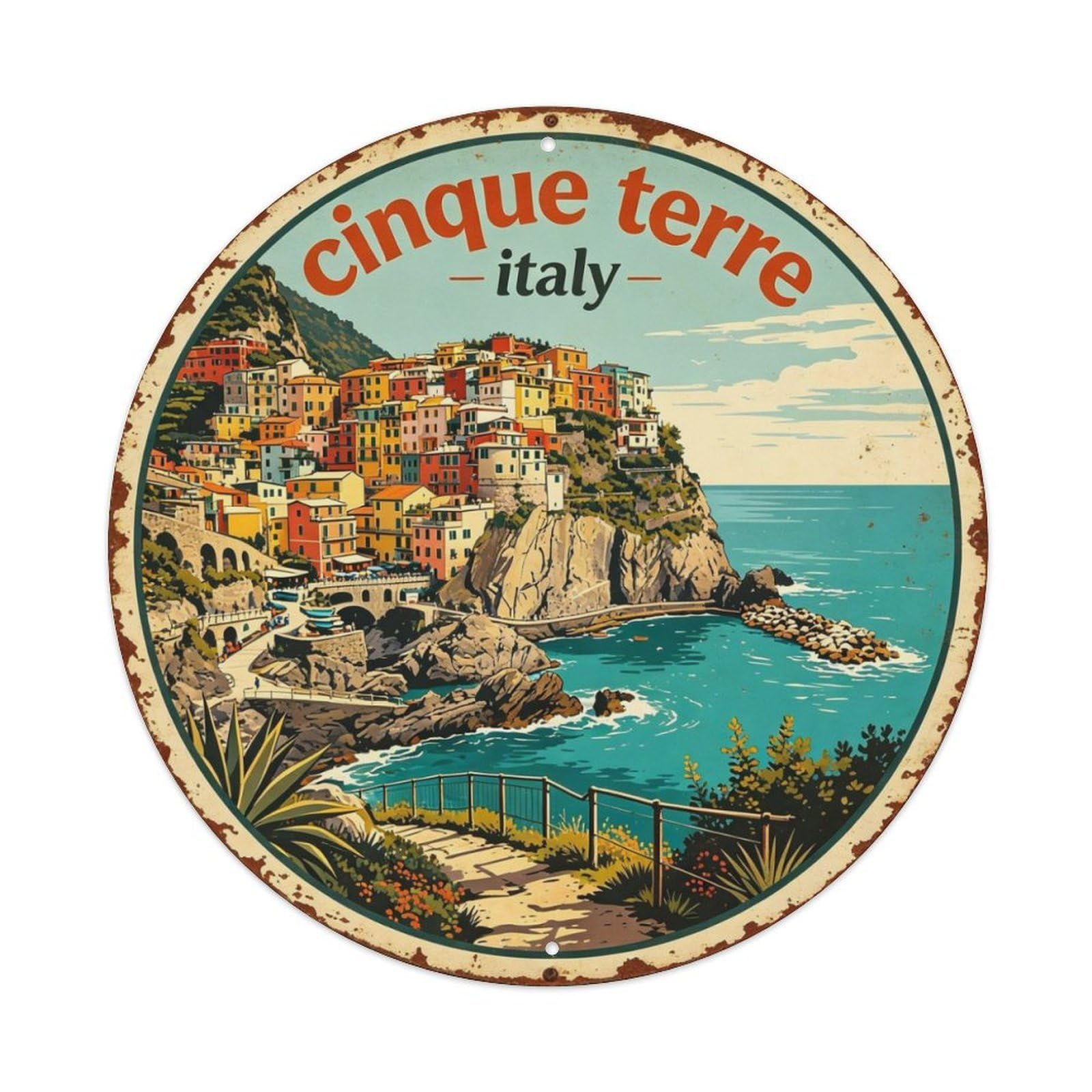 Cinque_terre_vintage Metal Tin Sign Plaque