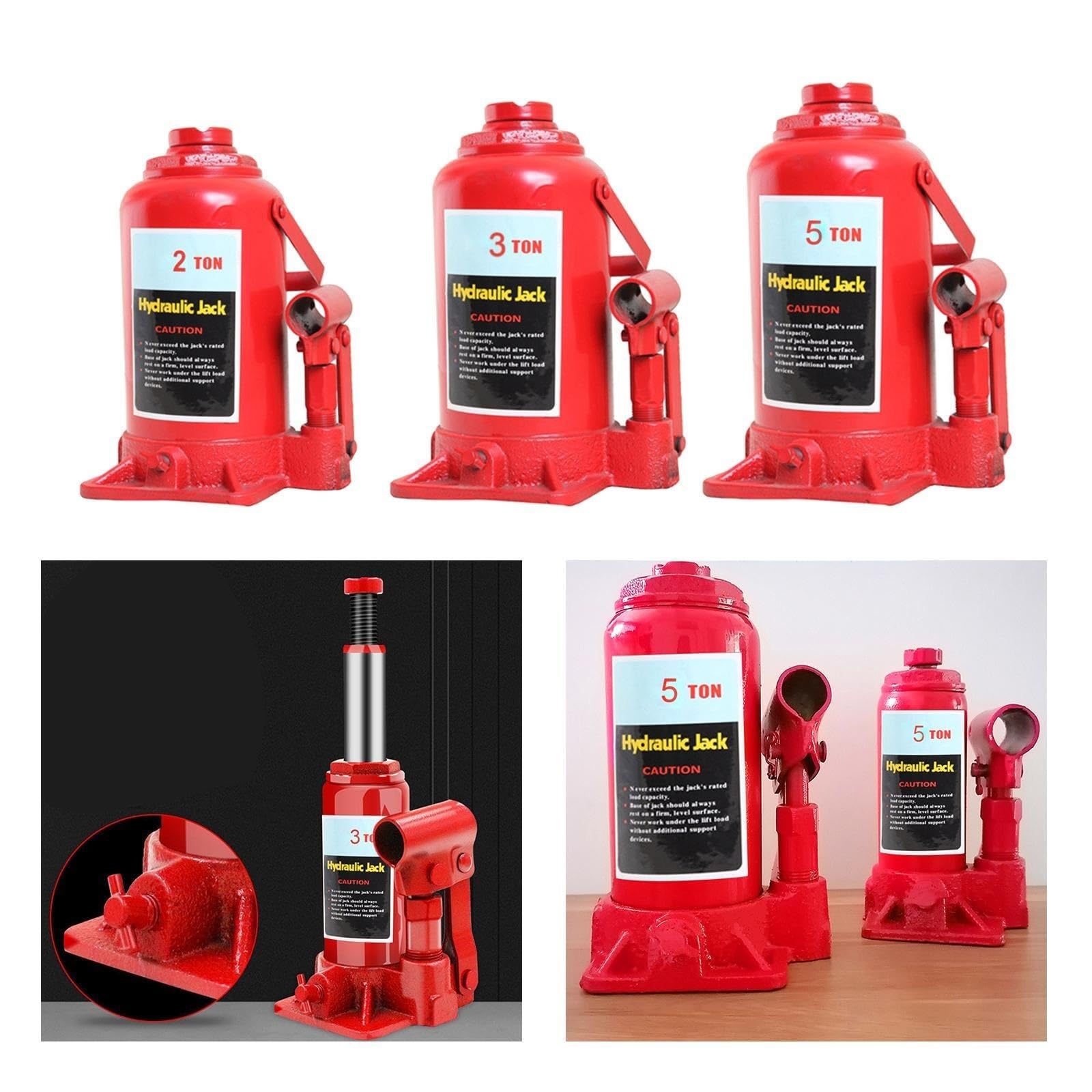cric per Auto Martinetti Idraulici Martinetto per rimorchio Martinetto per Bottiglia di Sollevamento Portatile per Barca cric per Trasmissione(5 TON)