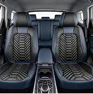 Foneso Waterproof Leather Truck Seat Covers Full Set, Custom Fit for Chevrolet Silverado GMC Sierra 2007-2026 1500 2500HD 3500HD Trail Boss Z71 All Cab Types