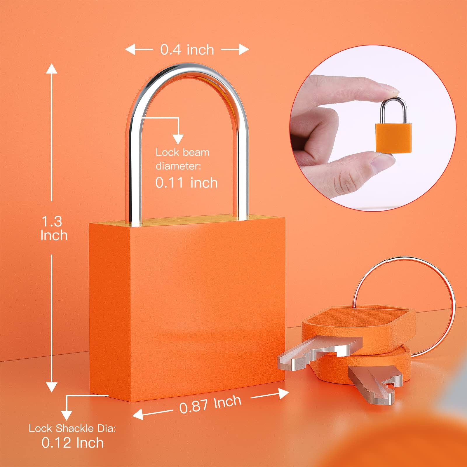 8Pcs Small Locks with Keys, Multicolor Luggage Padlocks ABS Plastic Covered Copper Keyed Padlock Lock for Locker with Key - Suitable for Suitcase, Backpack, Jewelry Box 2