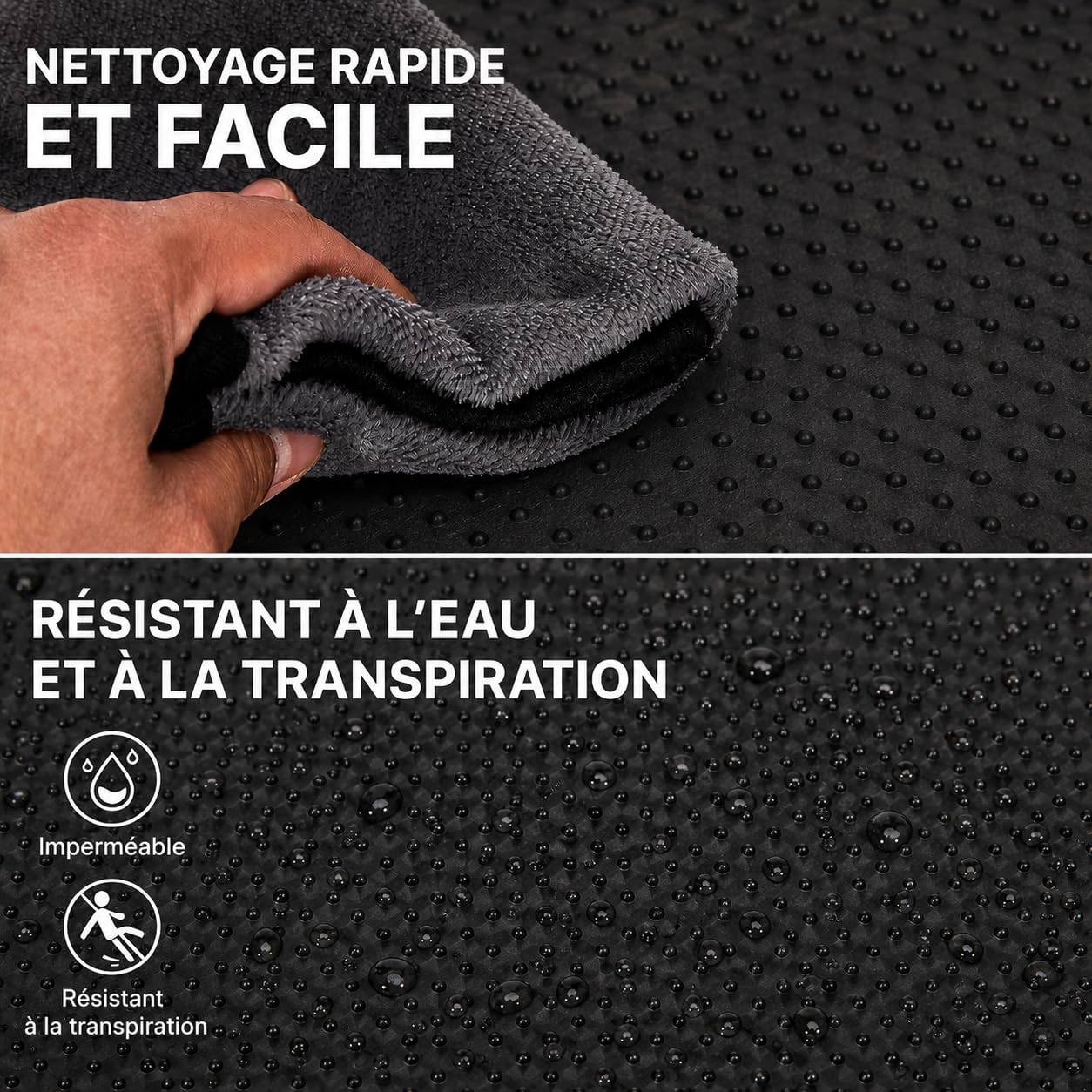 LPVS Tapis de Sol - Dalles Protection Sport - 18 Dalles Mousse 1.2 cm Épaisseur + 27 Bordures - Antidérapant Anti Bruit - Puzzle Fitness - Idéal Gym Banc Salle Sport Garage Tatami - sans BPA