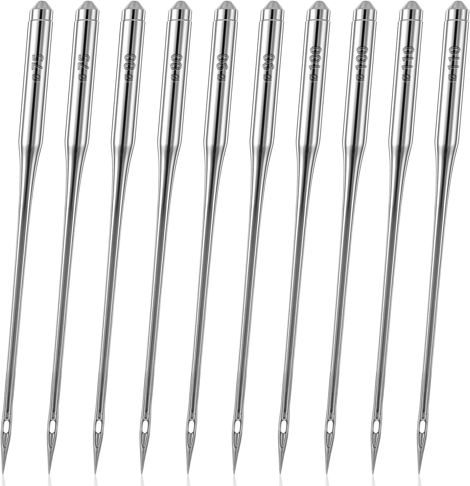 50 Pcs Universal Sewing Machine Needles, Heavy Duty Sewing Machine Needles for Leather Jeans Denim, Compatible with Singer Brother 90/14, 80/12, 75/11, 100/16, 110/18