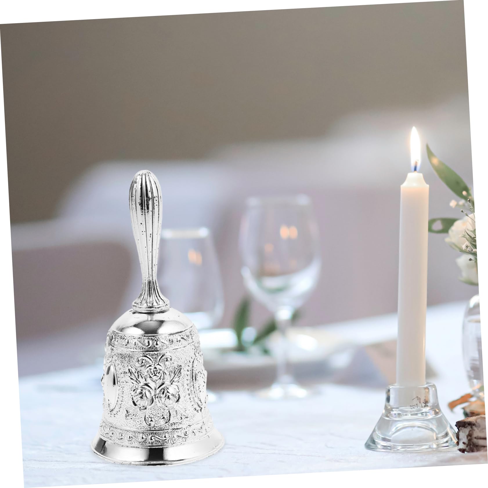 LALAFINA 5piezas Campana De Servicio De Metal Para Campana De Manual Diseño Ergonómico Para Recepción y Decoración