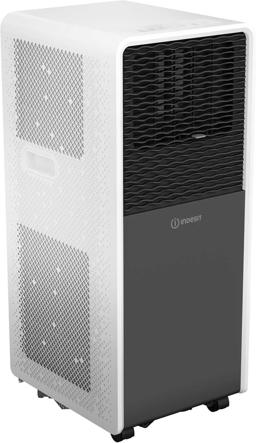 INDESIT PAI27COW - Condizionatore Portatile 7000 BTU/h con Tubo di Scarico e Deumidificatore, Condizionatore Senza Unità Esterna - Aria Condizionata Portatile, Elettrodomestici per la Casa, Classe A