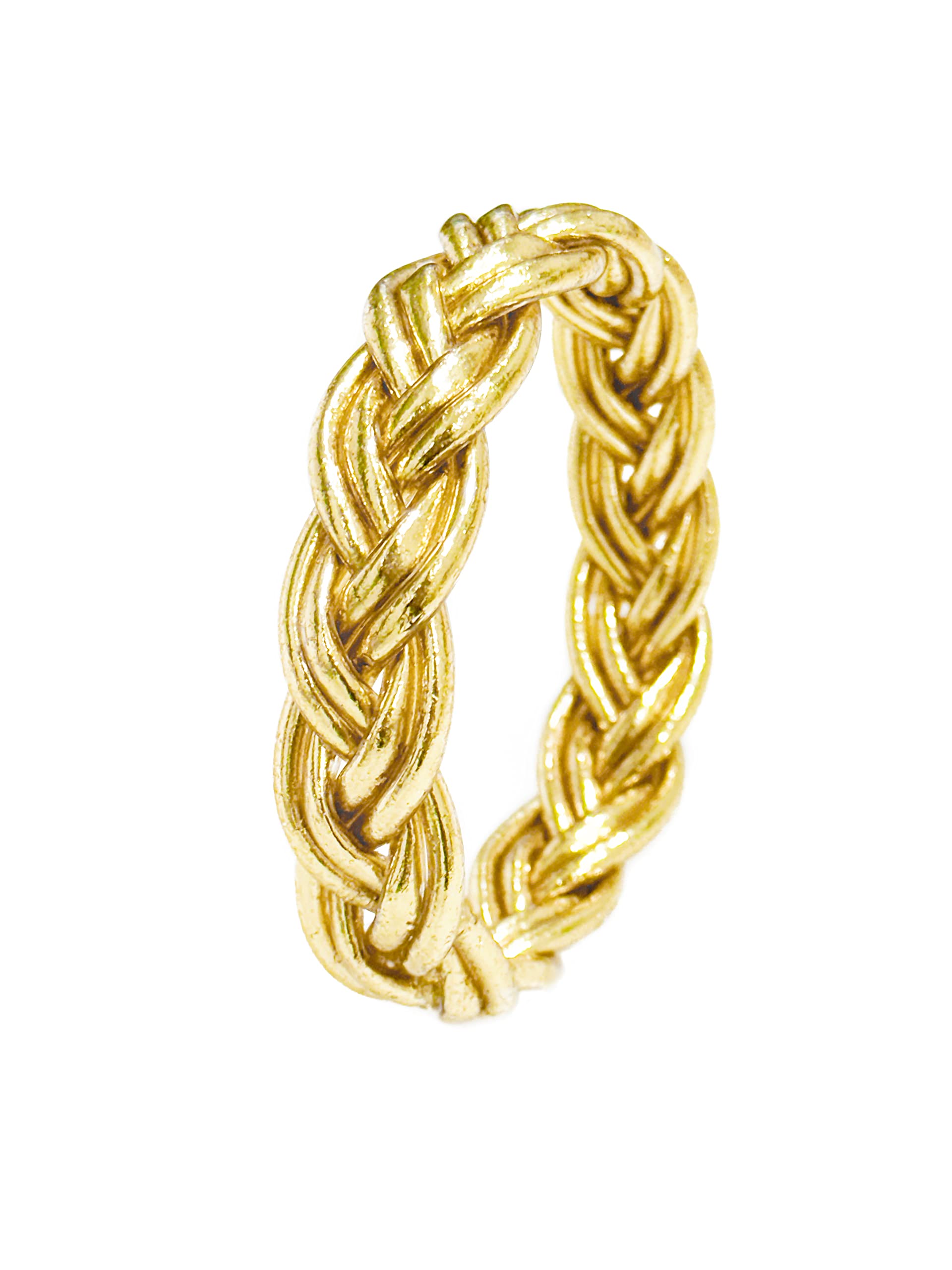 Paloma Bijoux Pulsera budista genuina junco del templo Tailandia con mantra de la suerte - Hoja de oro auténtica, M - 67mm, Plata