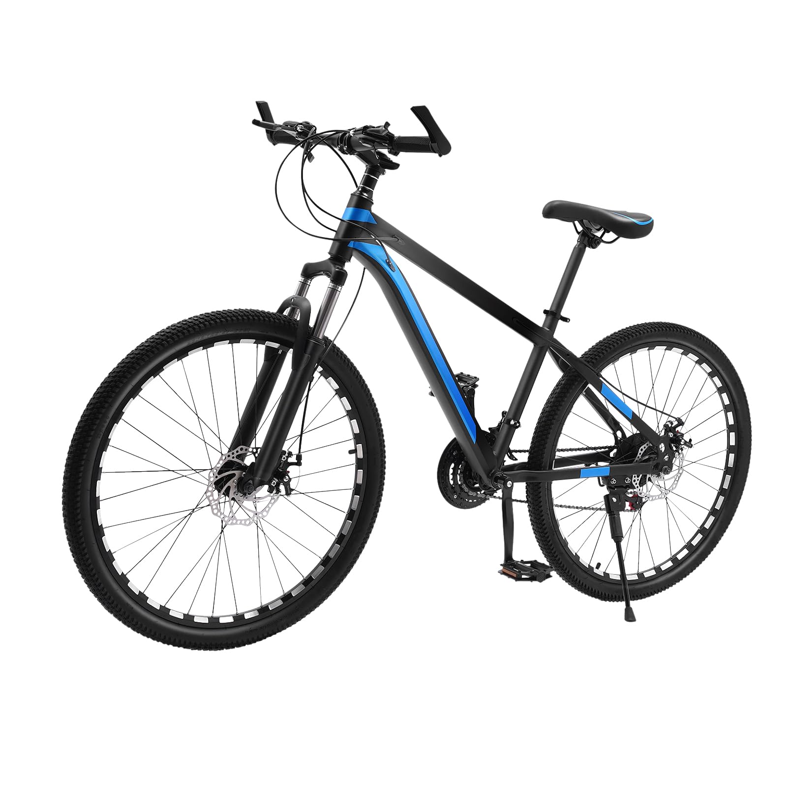 26 Zoll Fahrrad Mountainbike, 21 Gang Mountainbikes City Bike Fahrrad für Mädchen, Jungen, Männer und Frauen Schwarz, Blau
