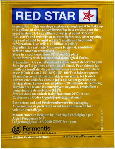 Miniatura 3 de Red Star HOZQ8-529Premier Blanc, Levadura de vino, 0.17 onzas, Amarillo (Paquete de 11)