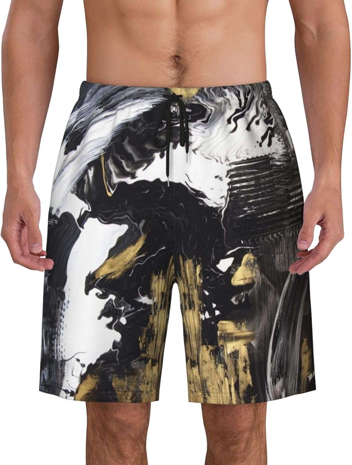 Mens Swim Trunks with Mesh Lining,Quick Dry Big Tall Board Shorts Swimsuit Beach Pants Swimwear Bathing Suits - Image 2