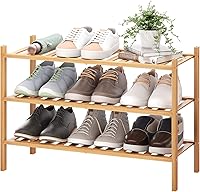 Vista 28 de BMOSU Zapatero extendido de bambú de 2 niveles de alta calidad, apilable, organizador de almacenamiento para pasillo, armario, sala de estar, Bambú