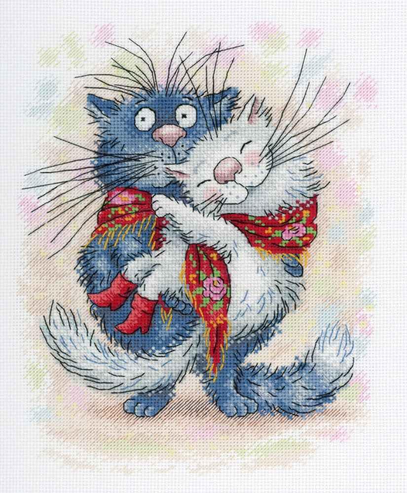 Mp Studia Cross Stitch Kit Love (Cat) Nv-558
