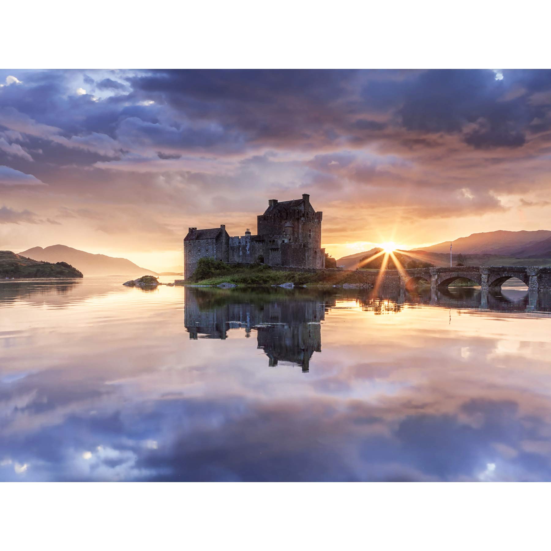 Syxaxis Eilean Donan Castle Kyle Lochalsh Scotland Photo Premium Wall Art Canvas Print 18X24 Inch