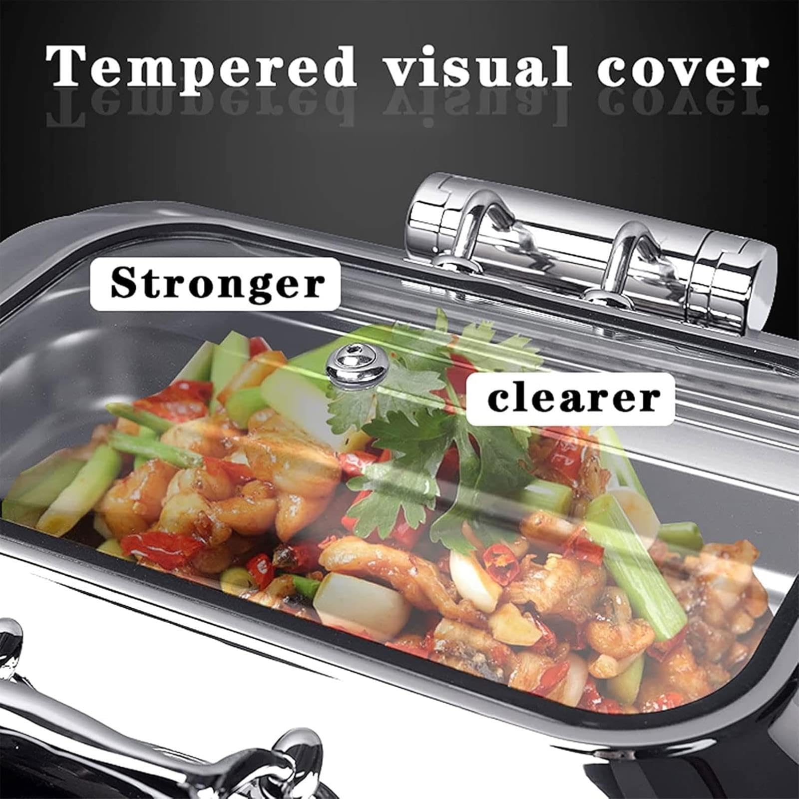 Scaldavivande Elettrico in Acciaio Inox per Buffet, Ideale per Feste, Catering, Hotel E Banchetti (Full Size B)