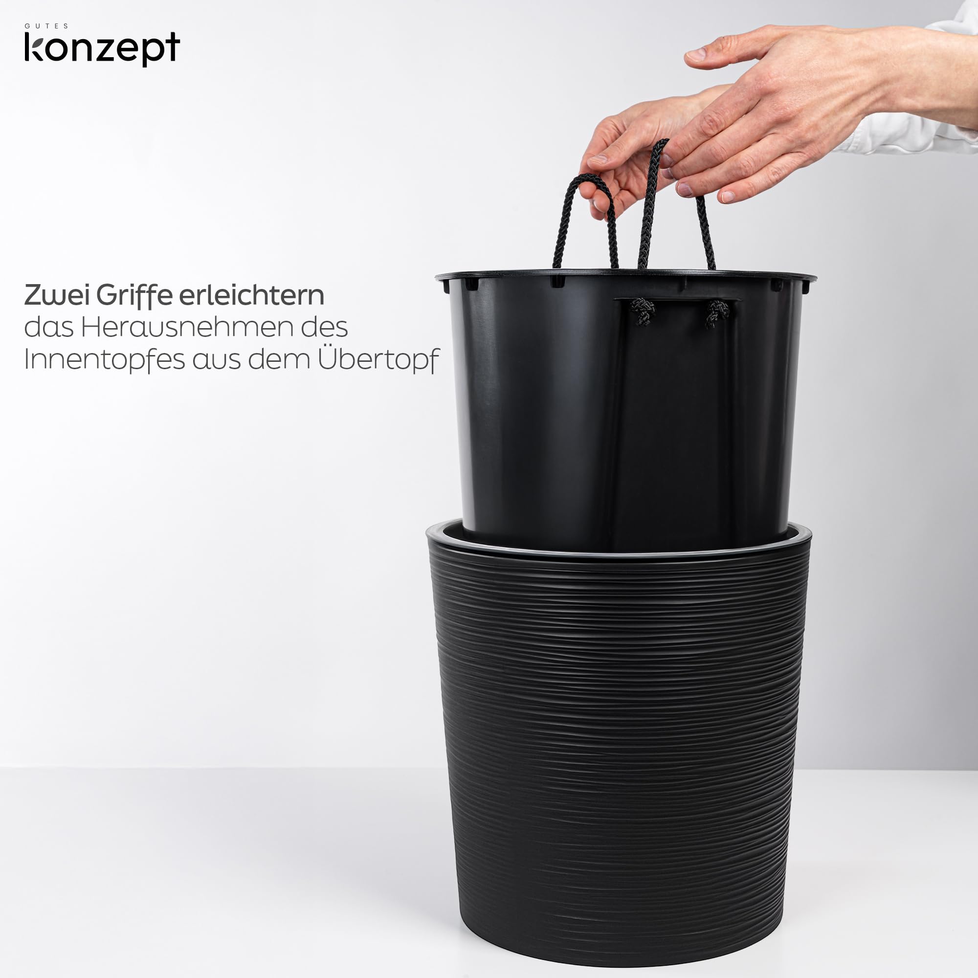 Macetero Rectangular Alto De Diseño Moderno Ideal Para El Uso En Interiores Y Exteriores Junco 80