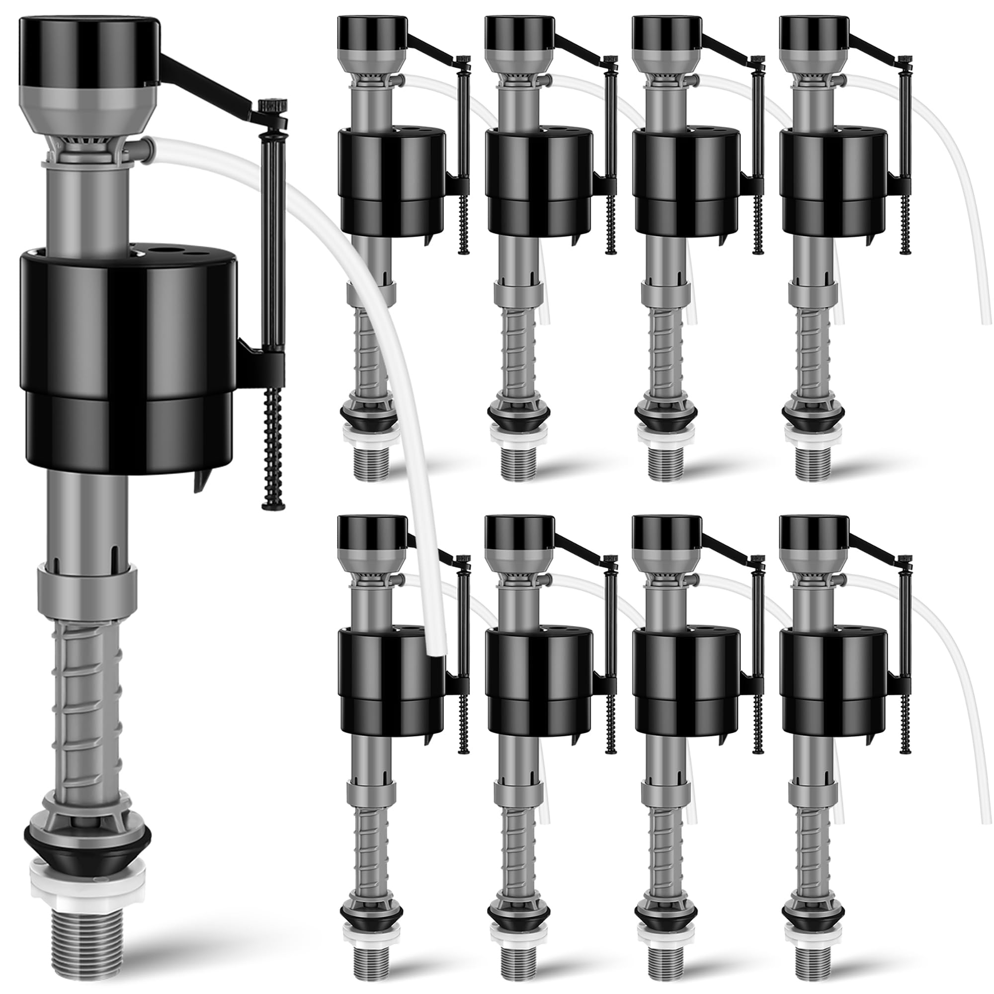 Lasnten Kit de repuesto para tanque de inodoro de 8 piezas | Kit de repuesto de válvula para control de agua de tanque y cuenco