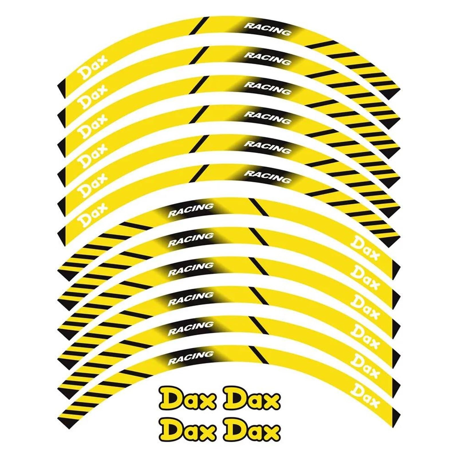 Motorcycle Wheel Rim Stripes Sticker Reflective for DAX 125 ST125 ST-125 Stickers Decal(Color25)