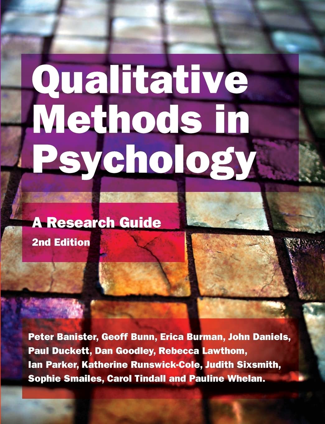Qualitative methods in psychology: a research guide: A Research Guide