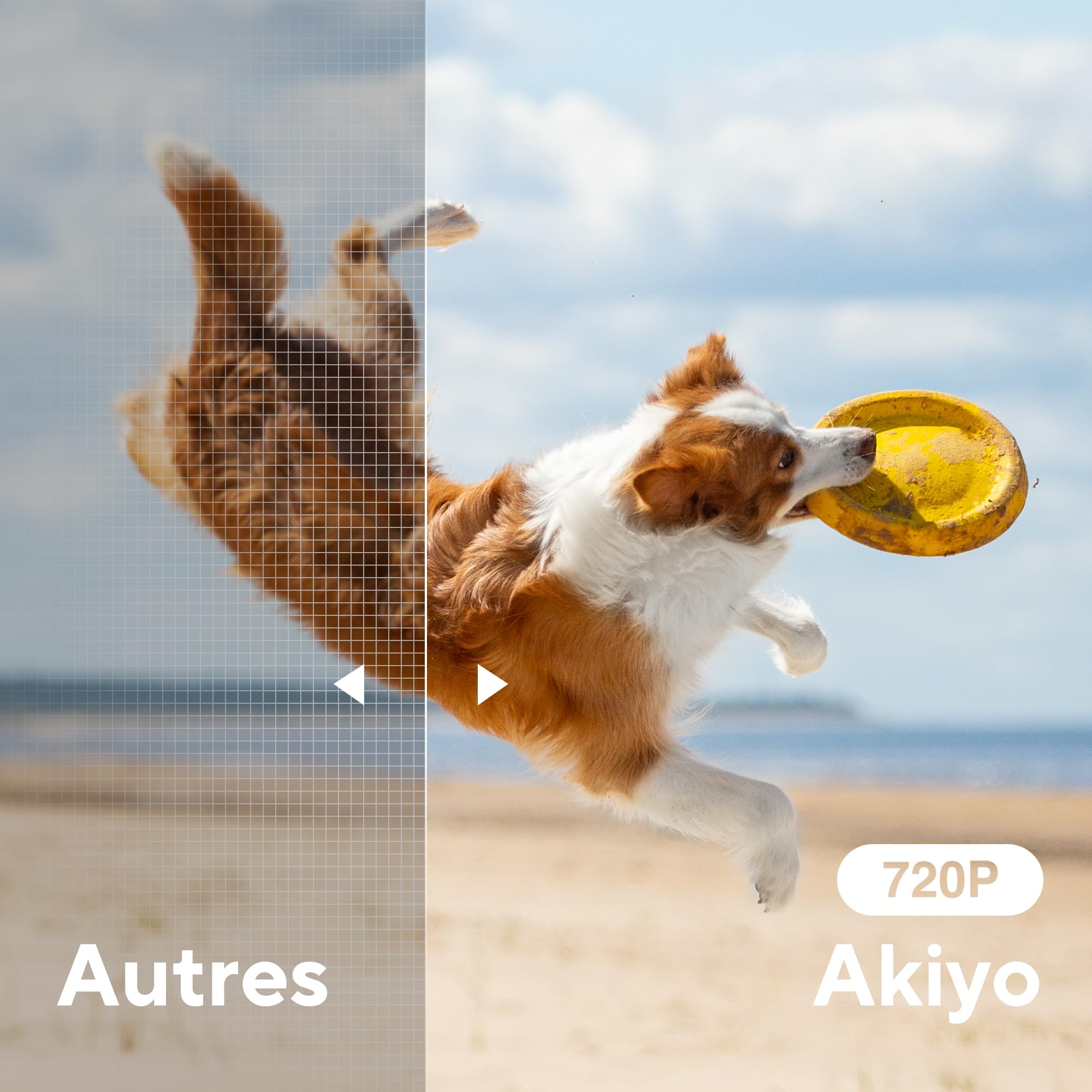 Mini Proiettore, AKIYO O1 Proiettore Portatile 15000 Lumens, 2025 Upgraded Videoproiettore 4K Supporto Full HD 1080P, Auto Keystone, Zoom 50%, Rotabile 360°, per Phone/TV Stick/HDMI/USB/TF