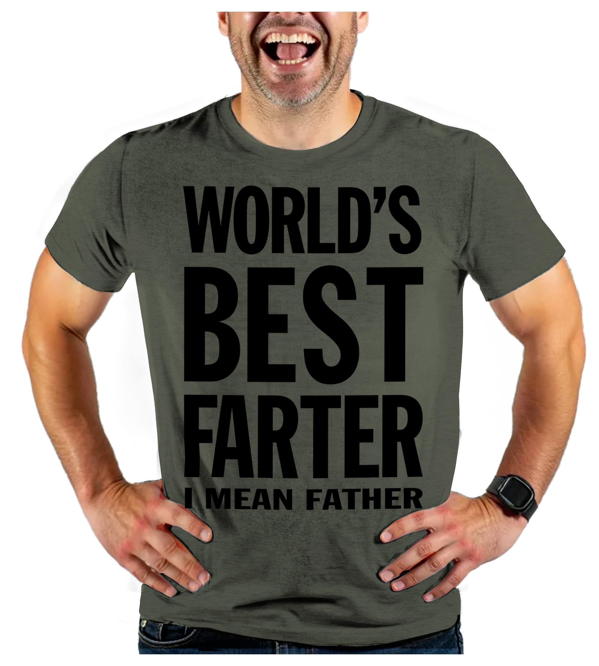Tstars World Best Farter I Mean Father Shirt Gifts for dad from Daughter Son Funny t-Shirt for Men
