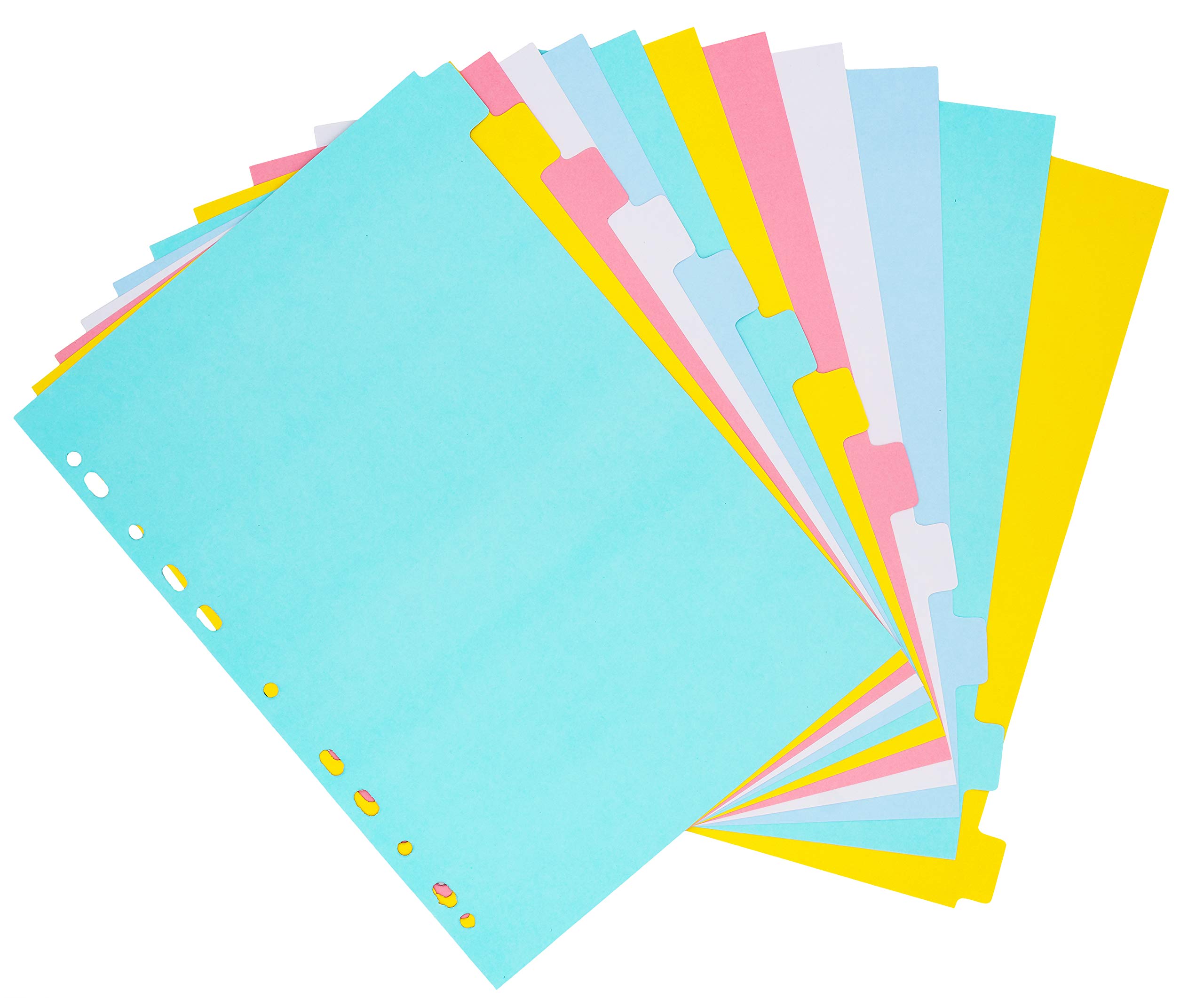Divisori in cartone Manila 12 pezzi con linguette colorate scrivibili TSI 64512