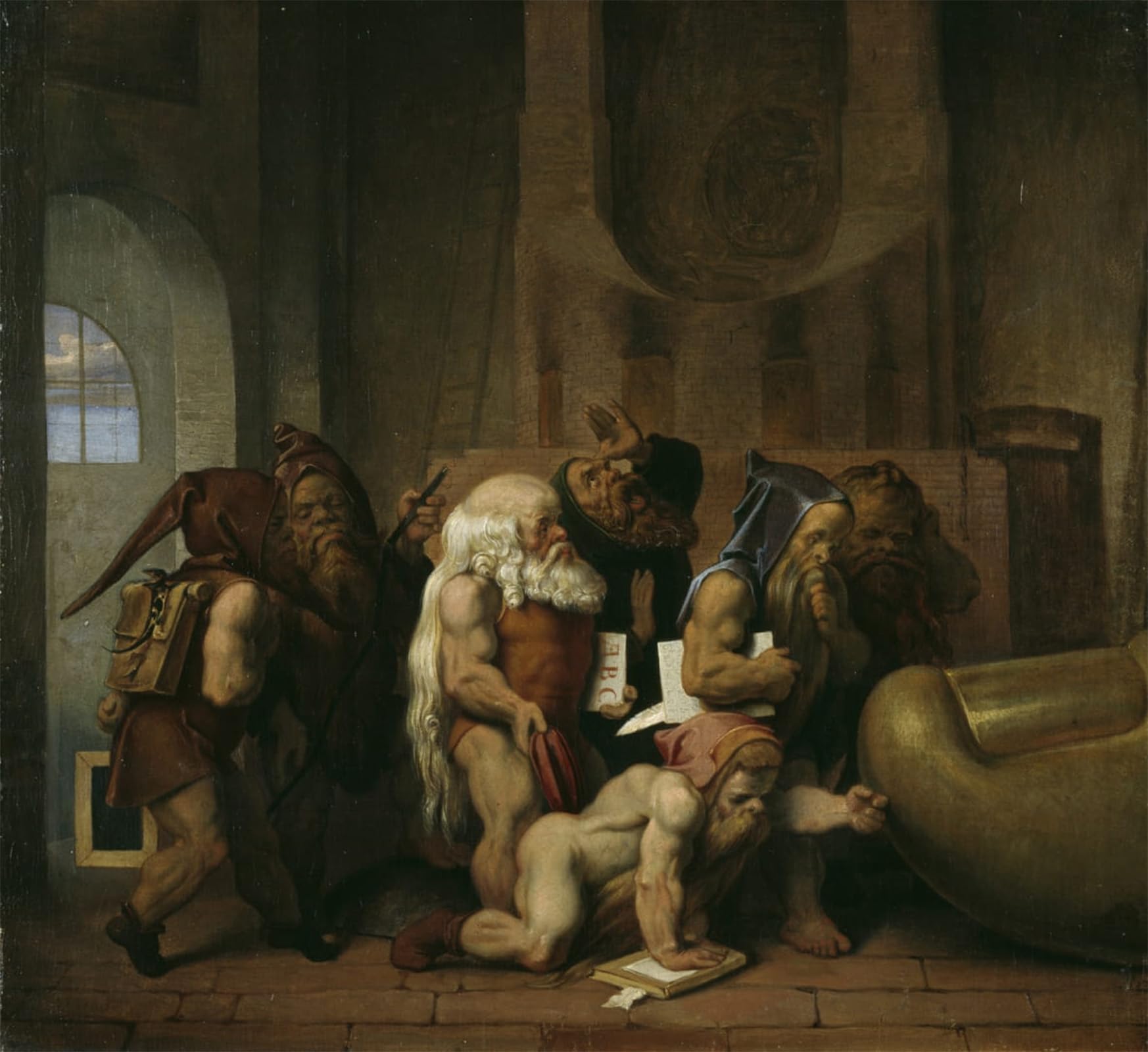 ARTXLXXBN Famous Painting Art Wall Decor Abstract Art Picture Gnomes on the Toe of Bavaria by Moritz Von Schwind Animal Pictures for Home Decor 60x90cm