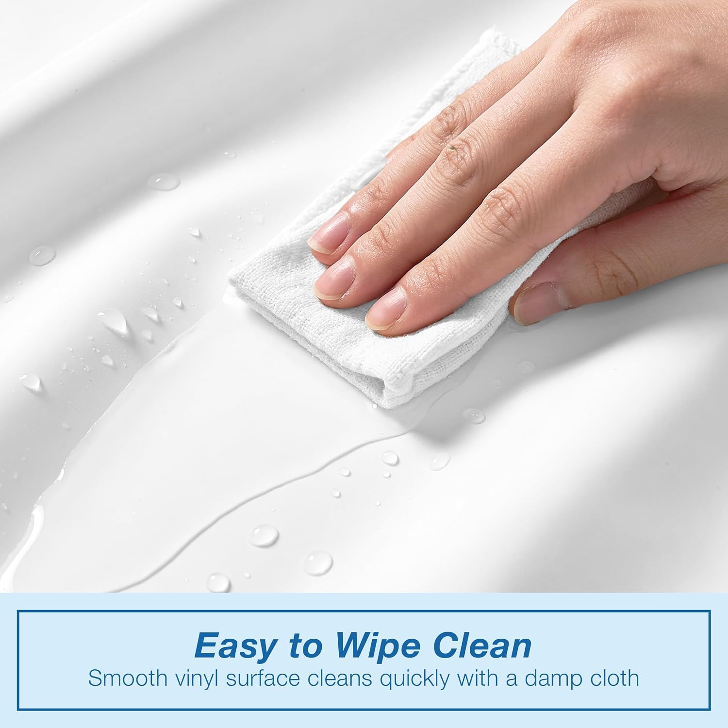 Fresh Ideas Vinyl Pillow Protector, Waterproof, Hypoallergenic, White, Standard