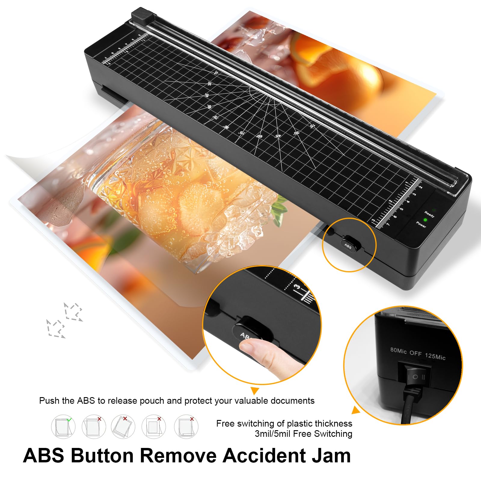 Laminator A3 Laminator Machine, 70S Ultra-Fast Preheat, Quick