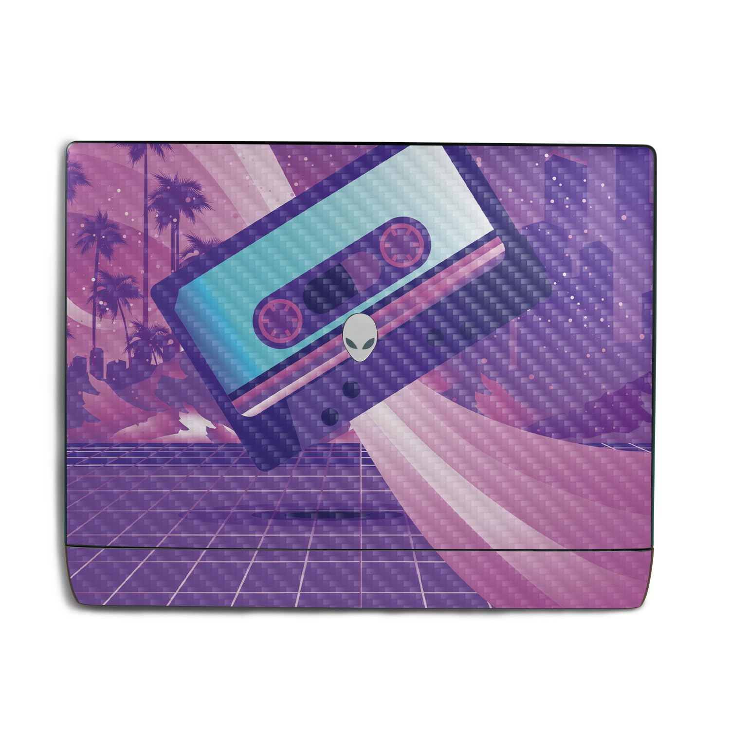 Carbon Fiber Laptop Skin Compatible with Alienware 18 Area-51 (2025) - 80s Cassette - Premium 3M Vinyl Protective Wrap Decal Cover - Easy to Apply | Crafted in The USA by MightySkins