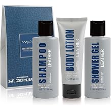 Body &amp; Earth Mens Gifts 3pcs Gift Baskets with Leather Scent Gift Sets for Men Birthday Gift Christmas Gift for Men