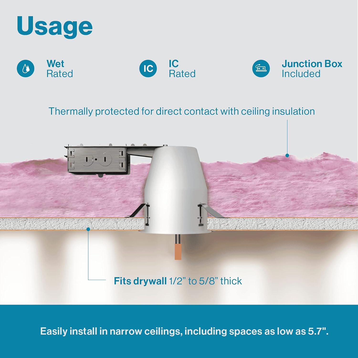 Sunco 4 Pack Can Lights for Ceiling 4 Inch Remodel Recessed Lighting Housing 120-277V TP24 Connector Included Air Tight Steel Can Easy Install, IC Rated, UL Listed