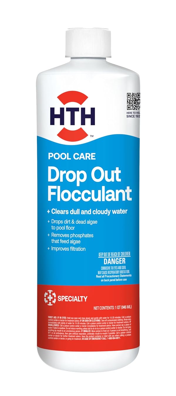 HTH 67229, Swimming Pool Care Drop Out Flocculant, 32oz by HTH - Used condition - US$18.39