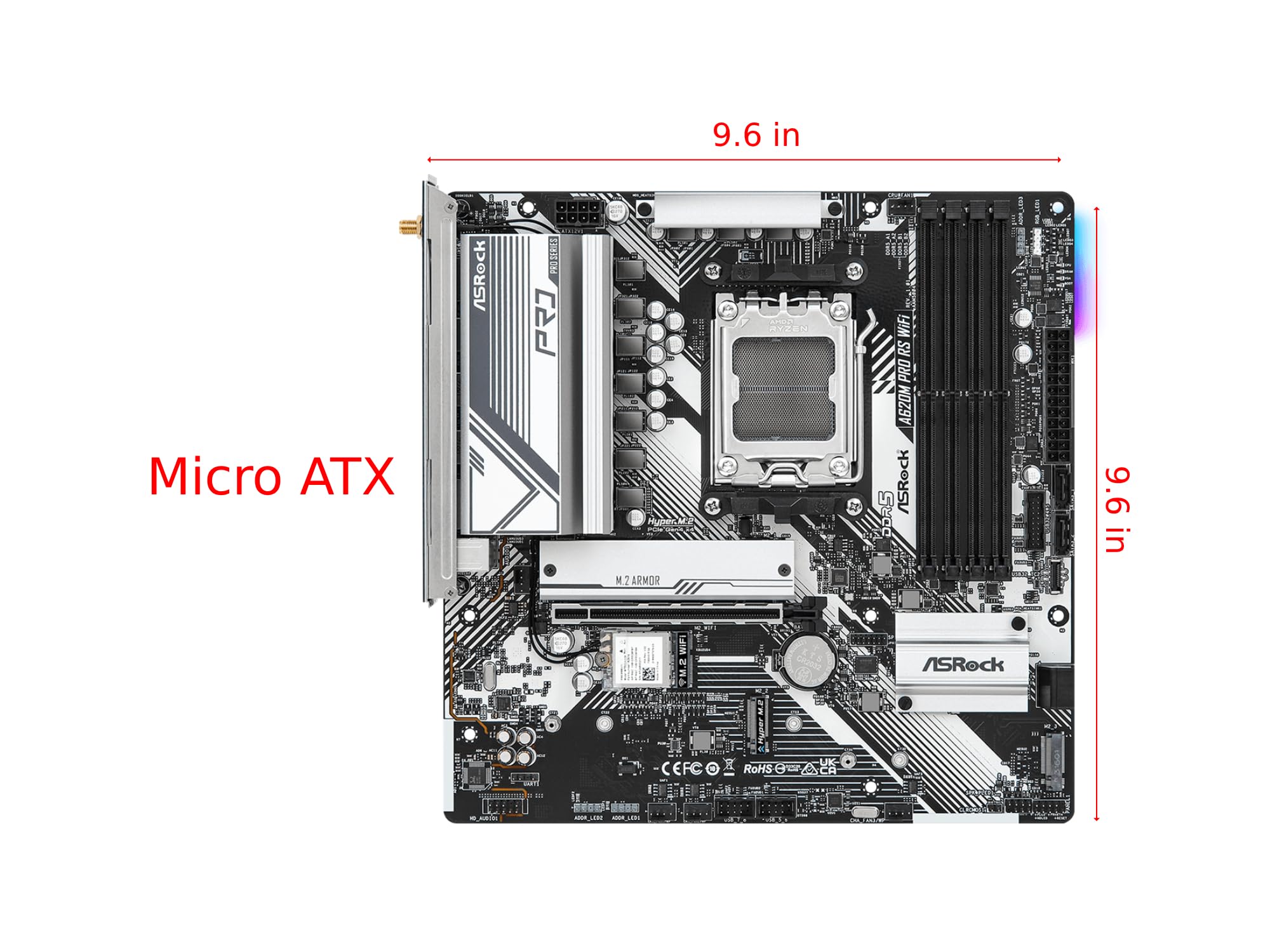 ASRock A620M Pro RS WiFi SocketAM5 新品未開封 Amazon.com: ASRock A620M PRO RS WiFi Supports AMD Socket AM5 Ryzen
