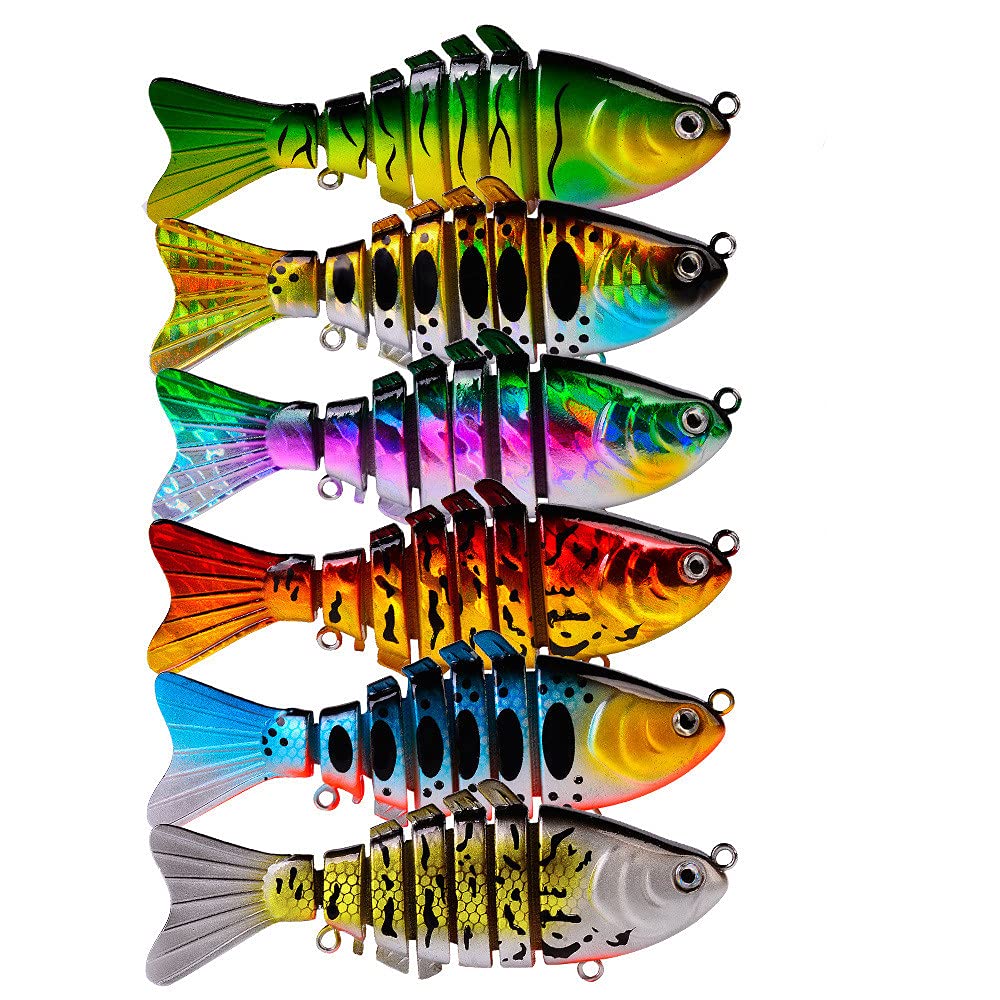 Fishing Gifts For Men Family Swim Baits And Saltwater, CHSMONB Lifelike Slow Sinking Multi Jointed Swimbait For Bass Trout Crappie Walleye CHSMONB Fishing Lures - View #7