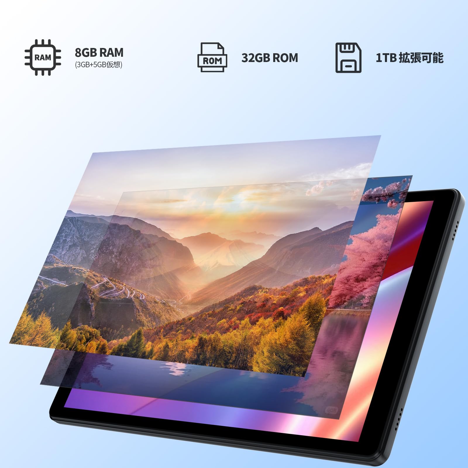 Amazon.co.jp: タブレット 10インチ Wi-Fiモデル Android15 8(3+5)GB