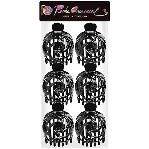 Miniatura 5 de RC ROCHE - 6 piezas para hacer moños para mujer, clip de pinza para el cabello, nido de pájaro, ballerina, soporte redondo francés, red de dona,