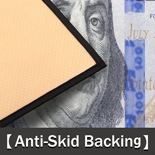 Miniatura 3 de Pardick Money - Tapete semicircular de billete de 100 dólares, antideslizante, duradero, lavable, para sala de estar, dormitorio