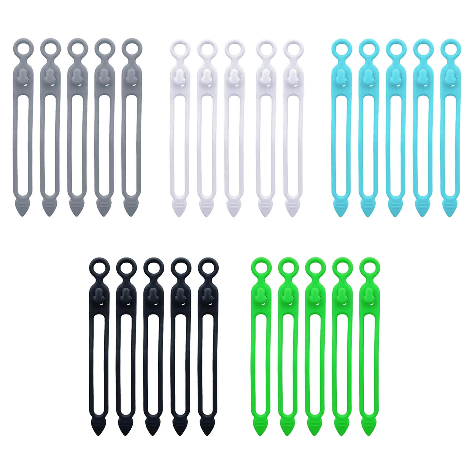 Lot De 10 Serre-câbles Réutilisables En Silicone Pour La Maison