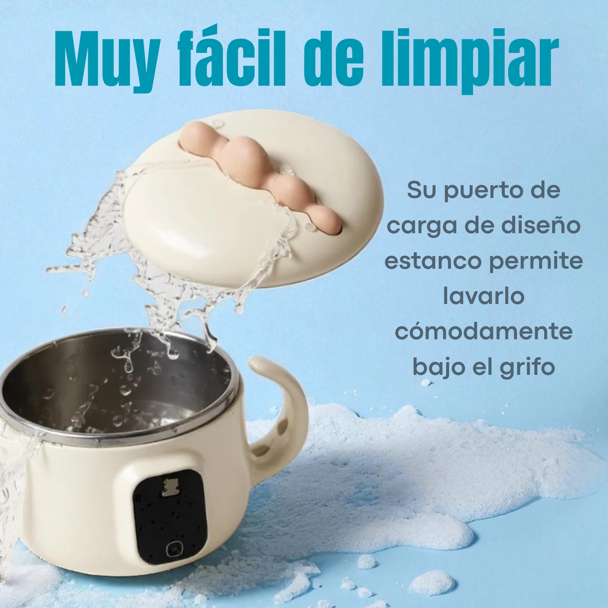 Calentador de potitos pórtatil RAPTOR. Solución inalámbrica, recargable, cuenco para atemperar papillas, purés y alimentos para bebé, Ideal para viajes y uso diario. El regalo ideal.