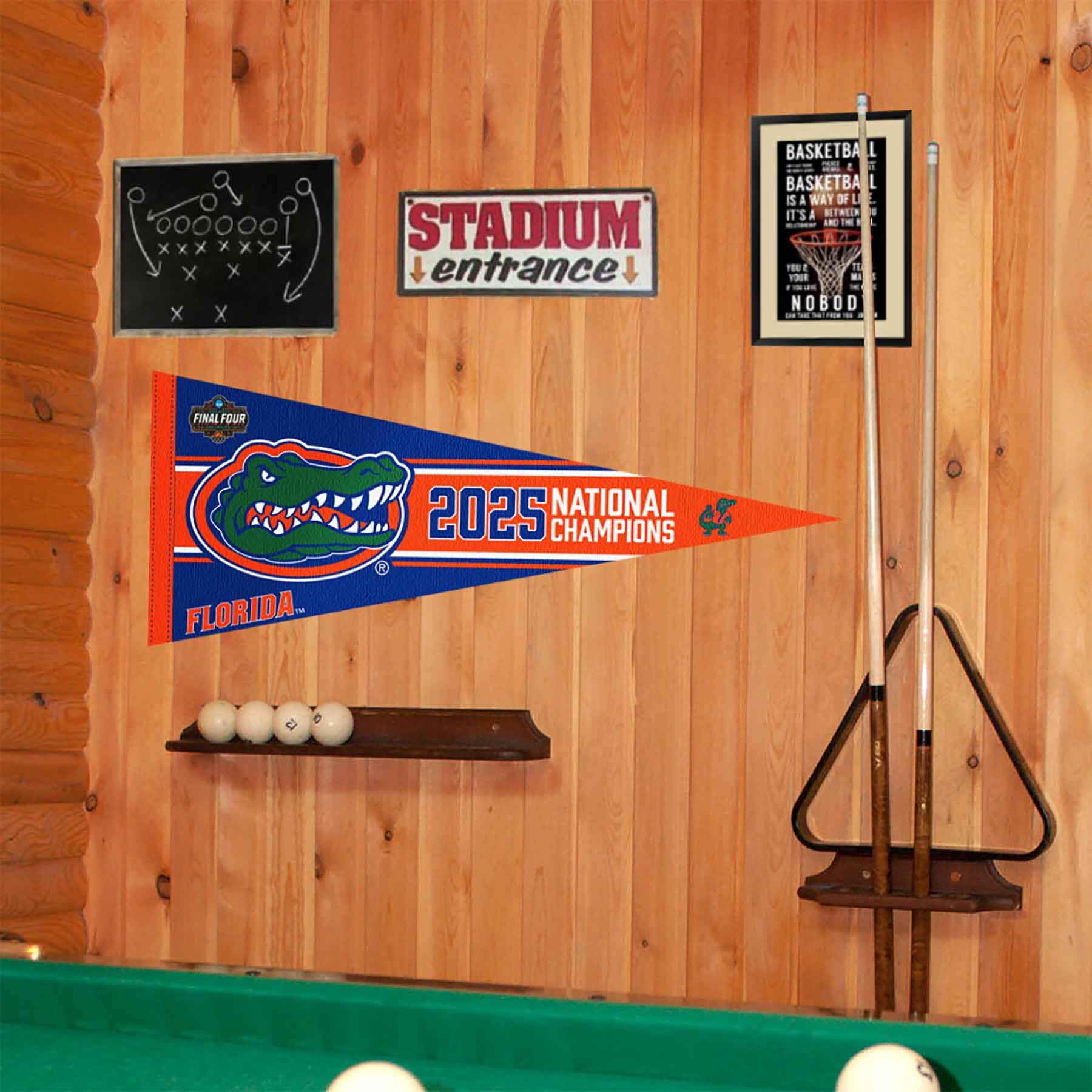 University of Florida 2025 Basketball National Champions Pennant Banner Flag