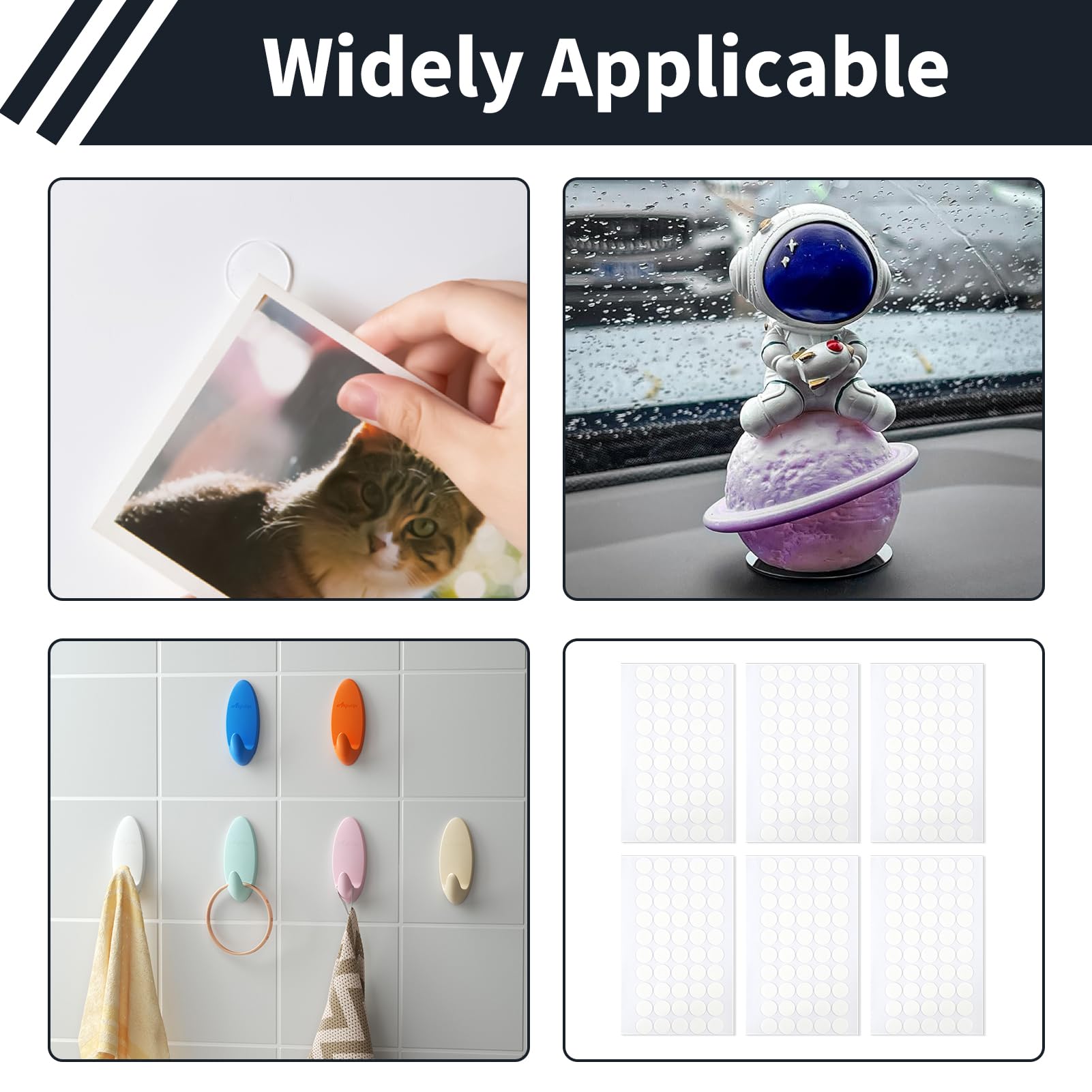 300 Stück Doppelseitige Klebepunkte, Transparente Doppelseitige Klebepunkte 20 mm Wasserdichte Runde Klebepads Stark Haftend für DIY Basteln Dekoration Glas Wand Montage Rückstandsfrei