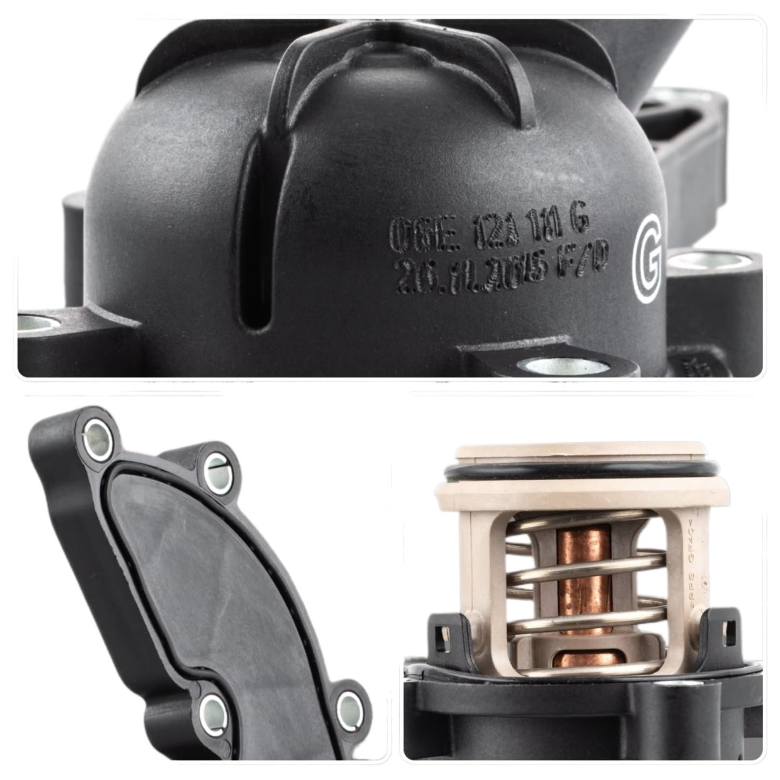 Unità Termostato Per Auto Compatibile Con A4 B7 2005-2009 A6 C6 2004-2009 A8L D3 2005-2010 06E121111H 2.4/3.2 Termostato Del Liquido Di Raffreddamento Motore Termostato refrigerante motore