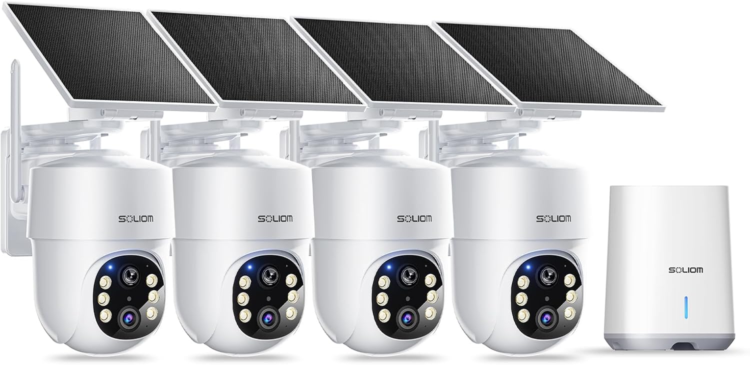 SOLIOM- 5MP Security Cameras Wireless Outdoor