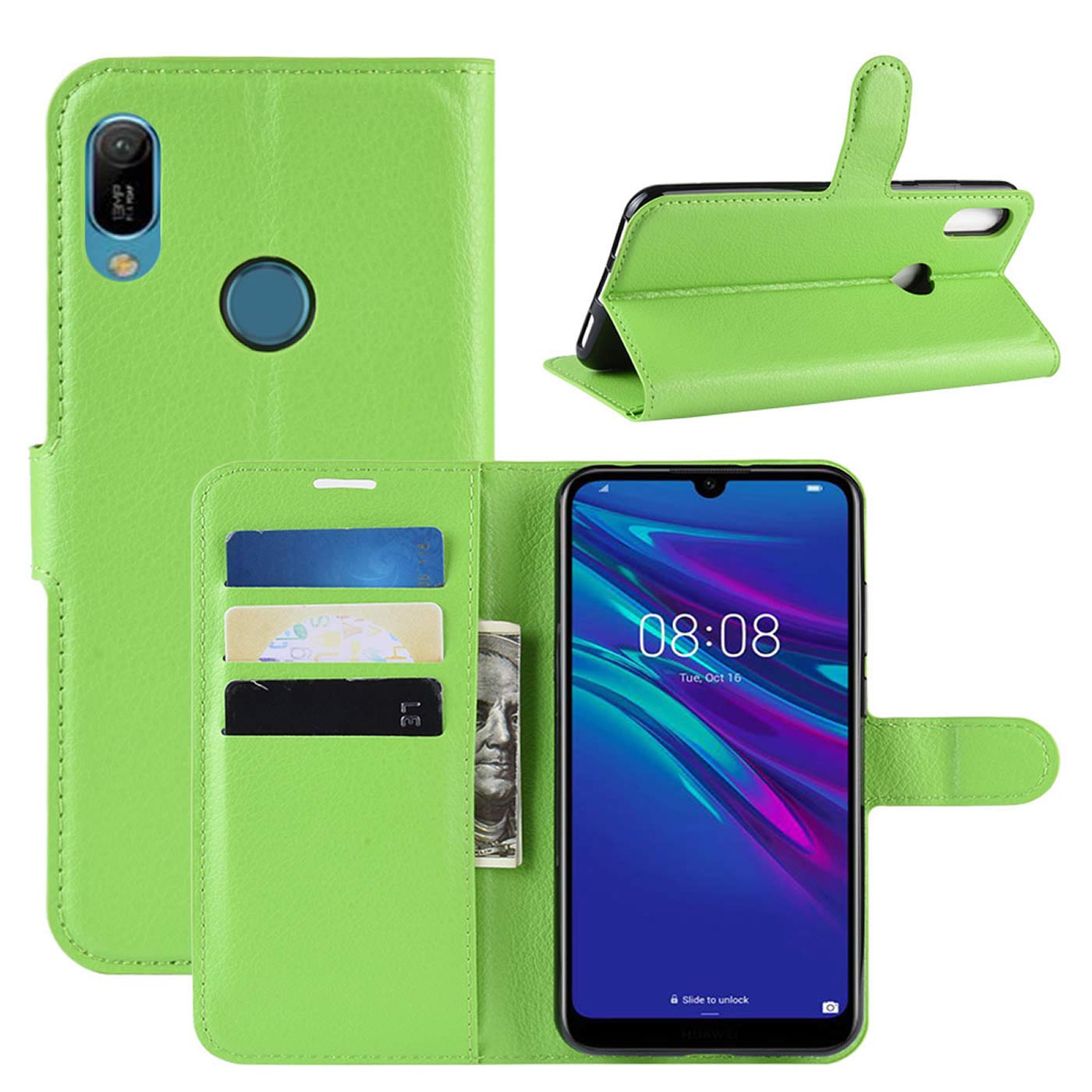 Huawei Y6s Klapphülle Aus PU-Leder – Stoßfeste Wallet-Hülle Mit Kartenfächern, Magnetverschluss & Standfunktion
