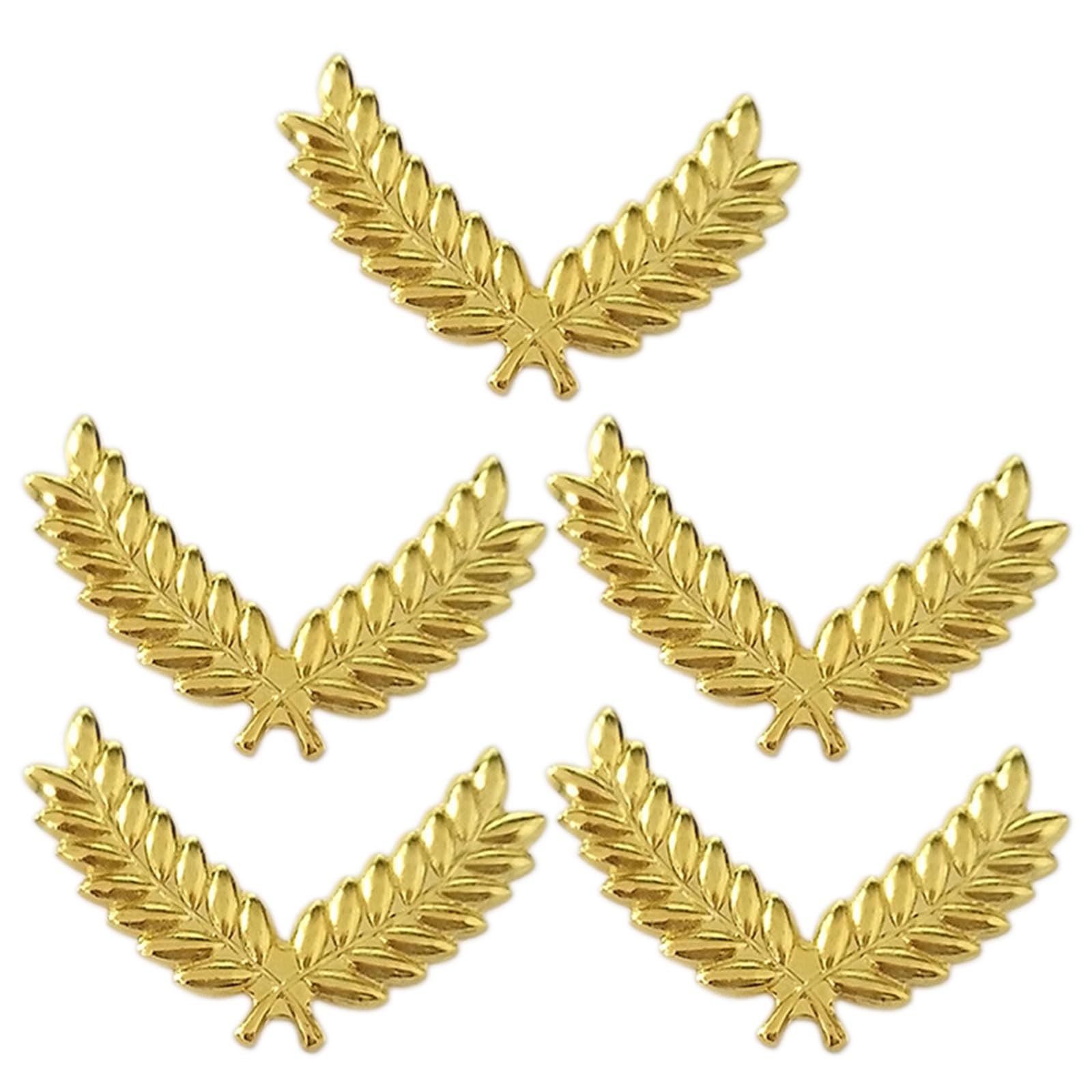Yazhuq Stewardess Uniform Caps Badge Set of 5 Hat Emblems Airline Crews Hat Badge Hat Accessories for Airline Attendant Uniform