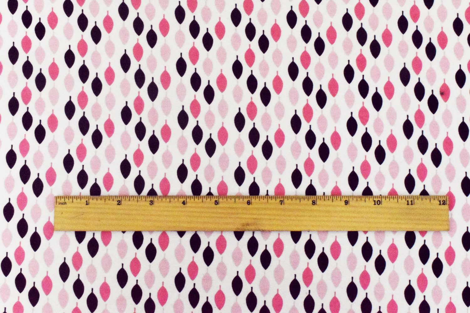 White-Pink-Multi Leaf Printed Stretch Spandex Cotton Jersey Knit Fabric by The Yard, 3yd Length