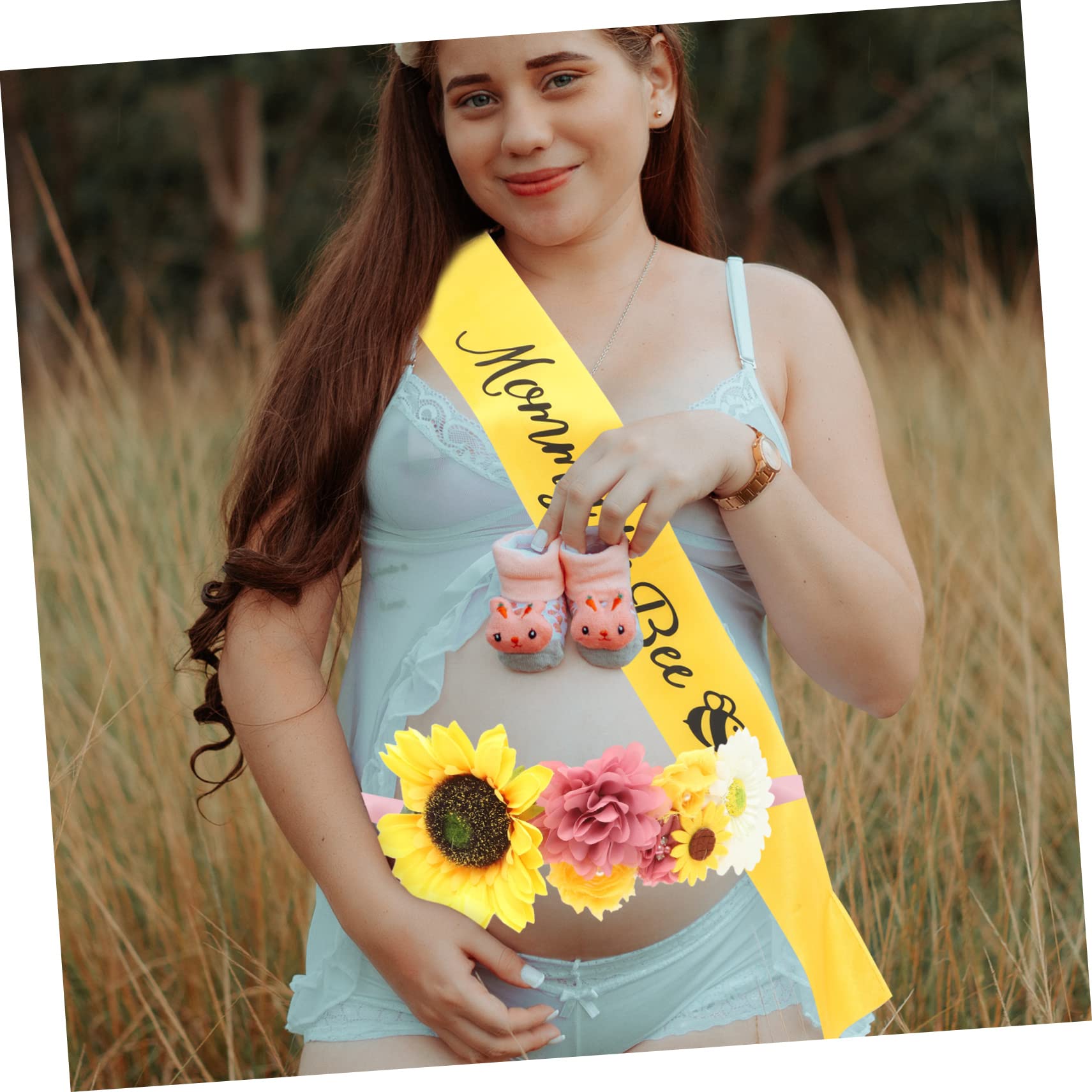 TOYANDONA 4sets Sash Maternità Per Future Mamme Con Corsage e Cintura Decorativa Per Shower e Foto Di Gravidanza Design Unico
