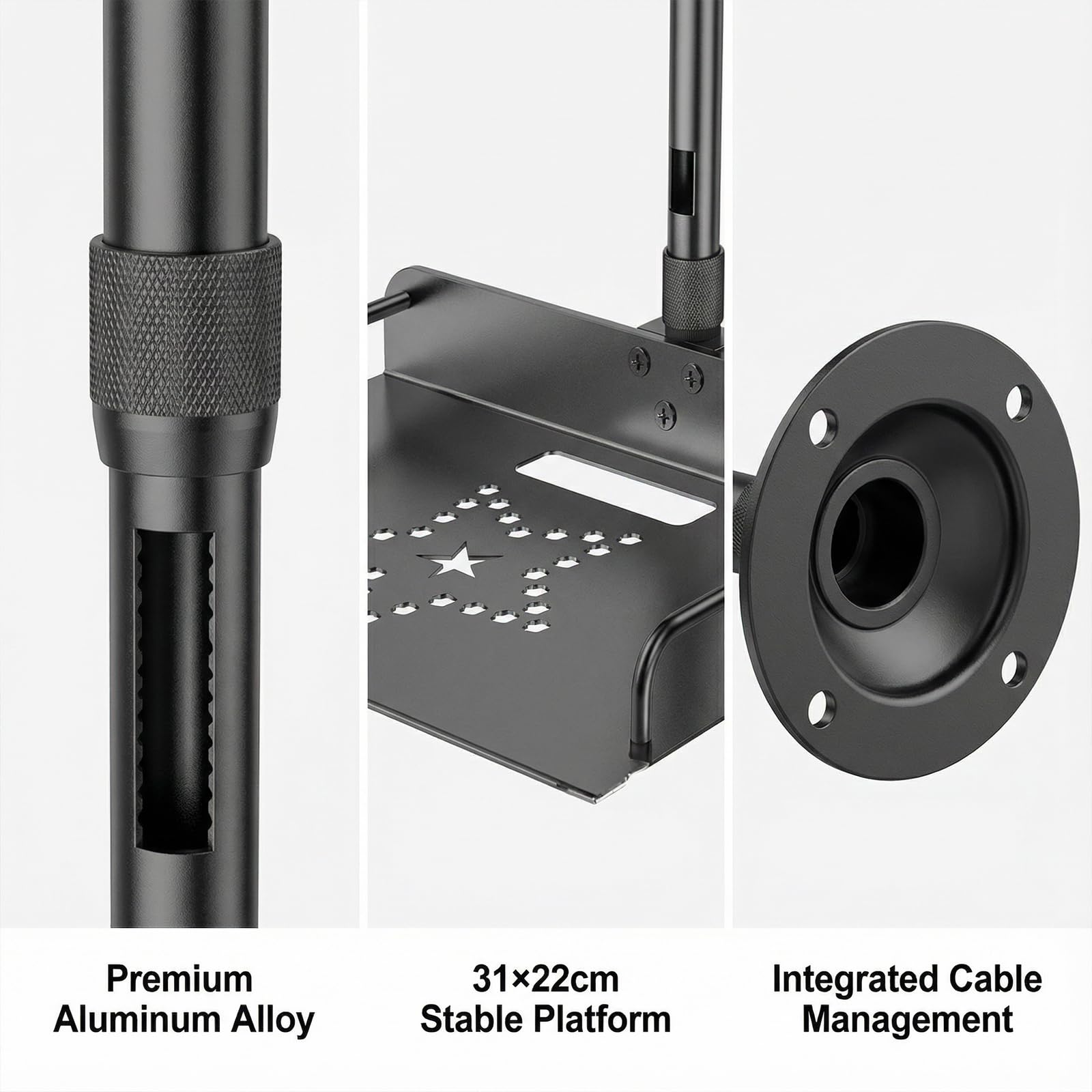 Supporto universale per proiettore, alta capacità di carico, supporto da soffitto per proiettore, 30-60 cm, altezza regolabile